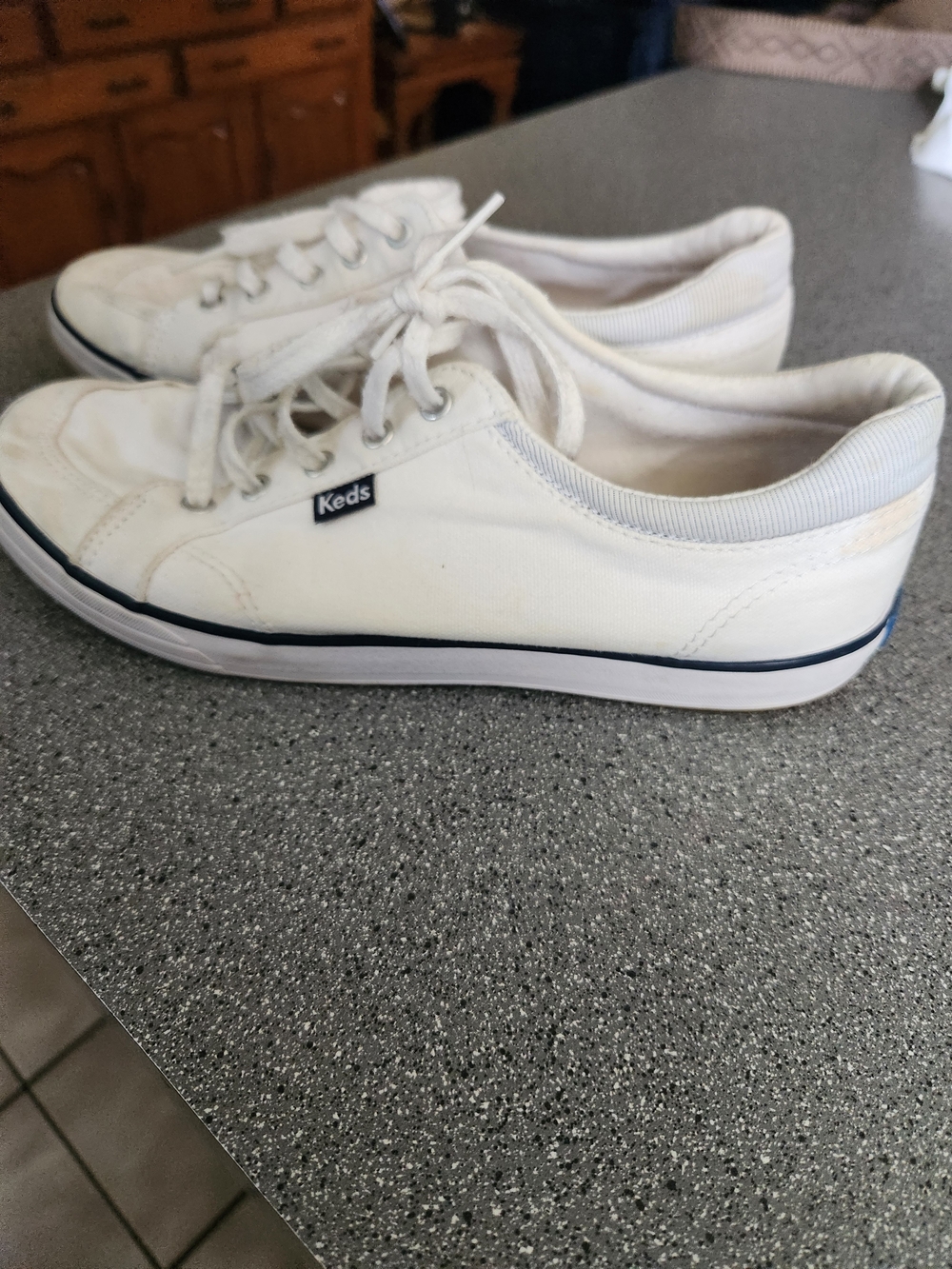 Keds White Canvas Low-Top Sneakers